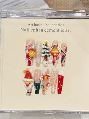 yihe wearing nail [christmas eve] three dimensional handmade pinching santa claus gift snowflake atmosphere wearing armor